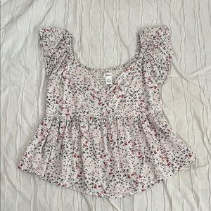 Japna Floral Blouse in Cream and Pink